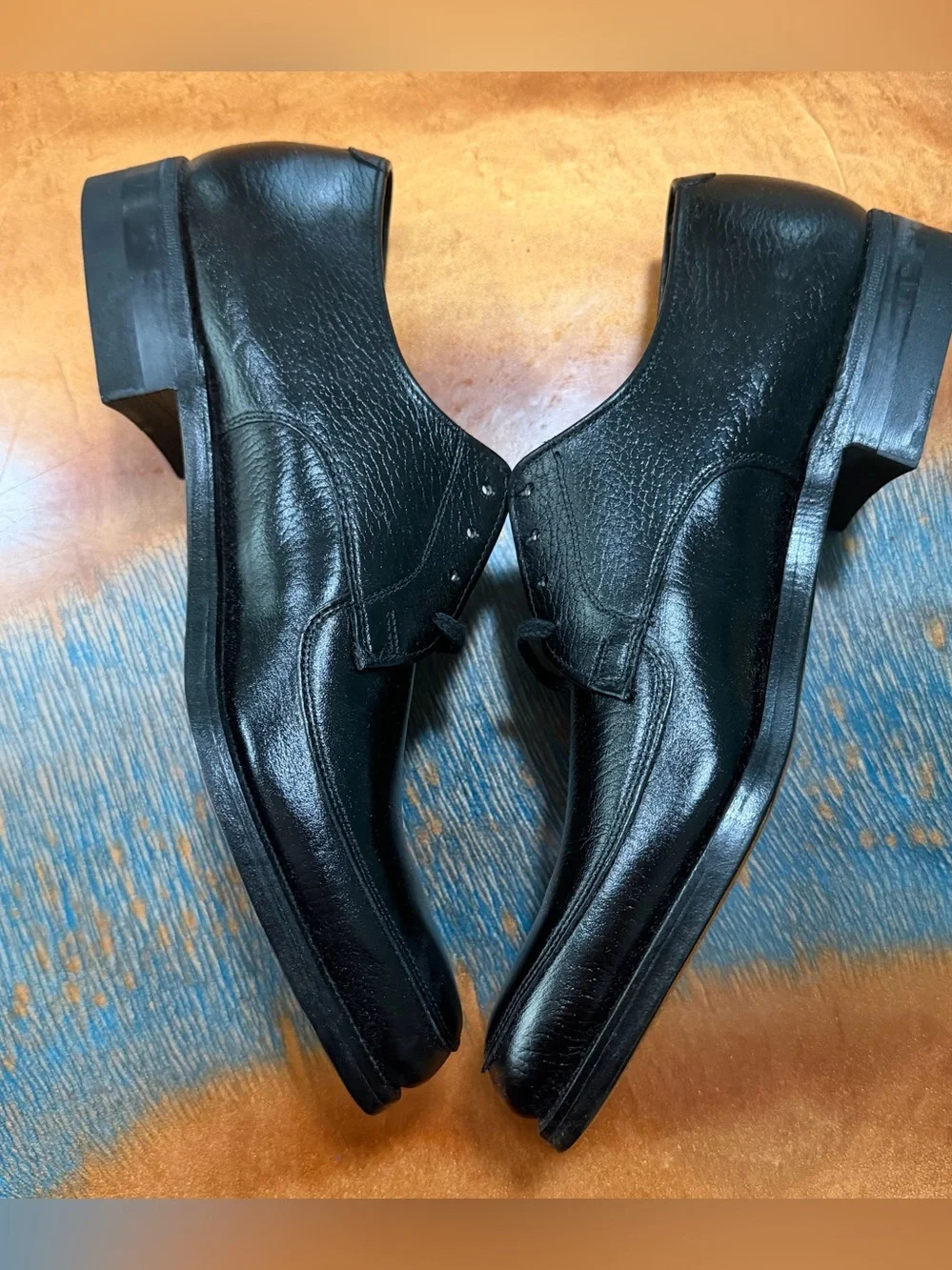 Vintage Deadstock Nunn Bush Classic Black Dress Shoes size 9 NIB